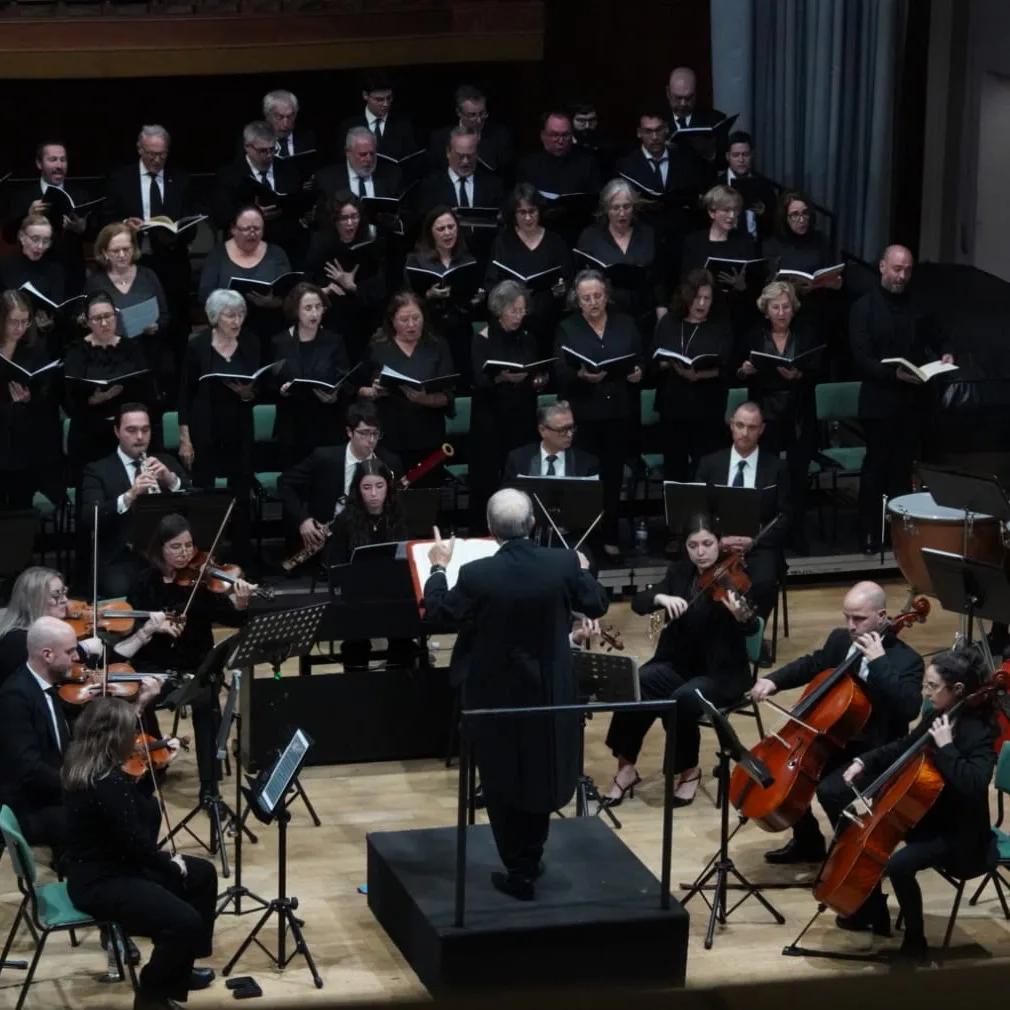 Concierto de la Orquesta Masónica del Mediterráneo durante la interpretación del Mesías de Haendel en Málaga.