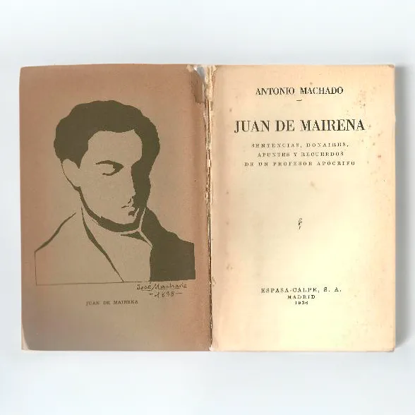 Ejemplar de Juan de Mairena firmado por Antonio Machado en Valencia, 1937.