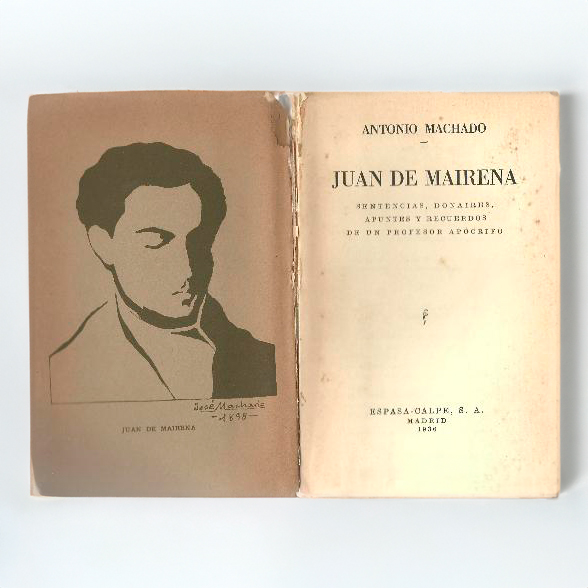 Ejemplar de Juan de Mairena firmado por Antonio Machado en Valencia, 1937.