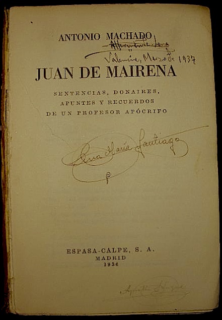 Ilustración y portada del libro Juan de Mairena de Antonio Machado
