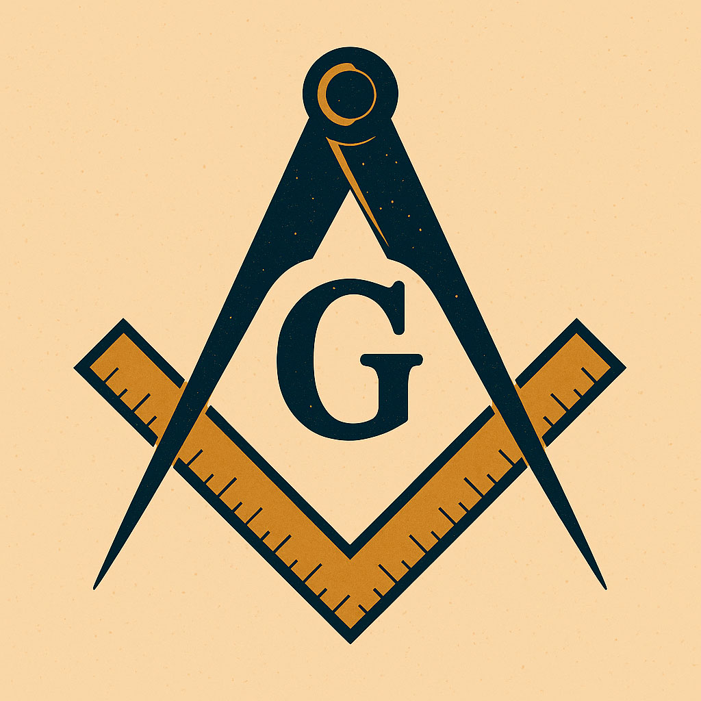 Escuadra y compás con letra G Escuadra y compás con G, símbolo de la masonería