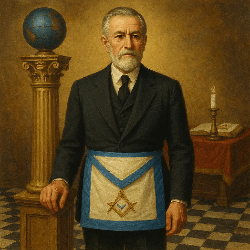 Retrato simbólico de un masón veterano en el Rito Francés