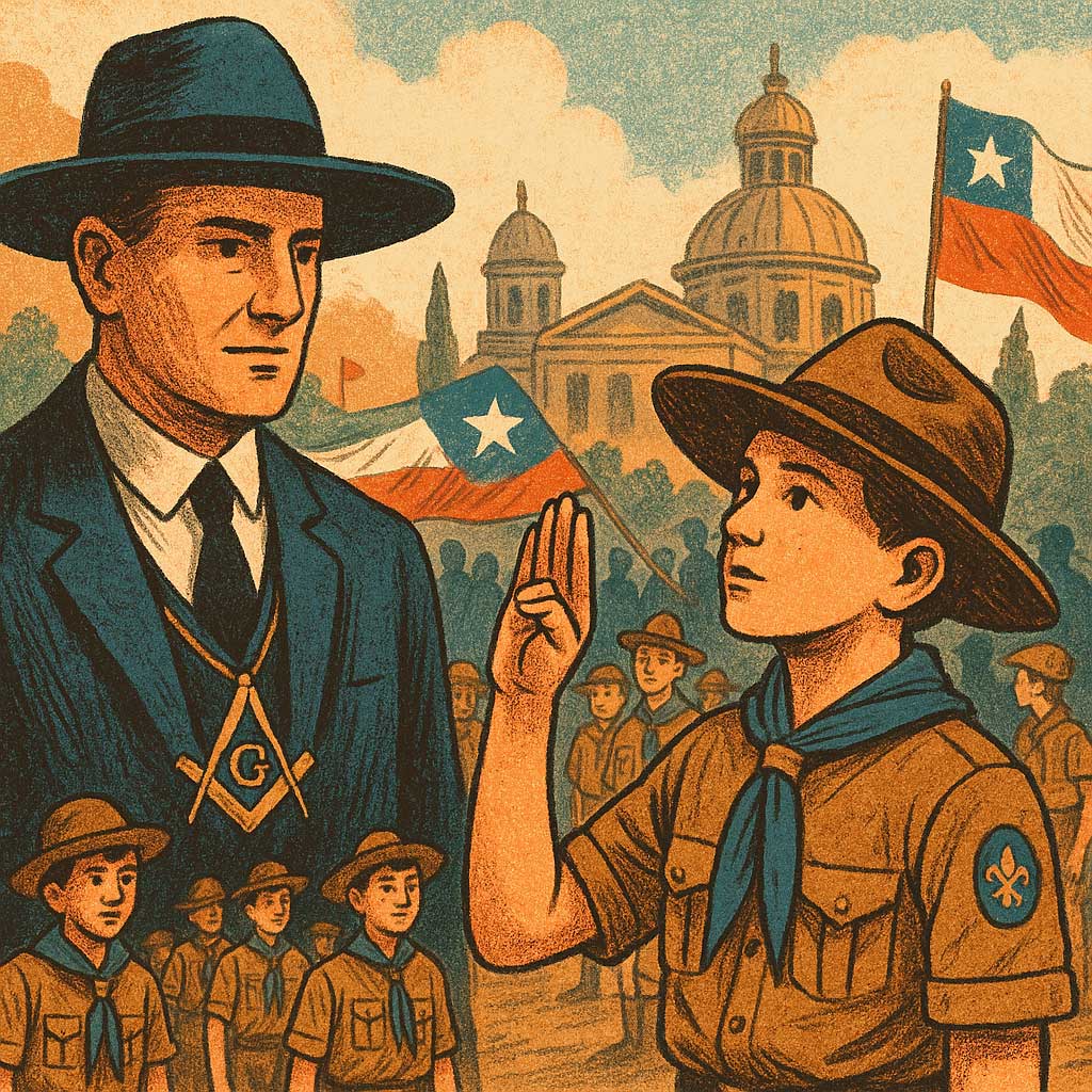Diálogo entre generaciones: scout y masón Encuentro simbólico entre un scout y un masón: continuidad entre iniciación cívica y formación moral