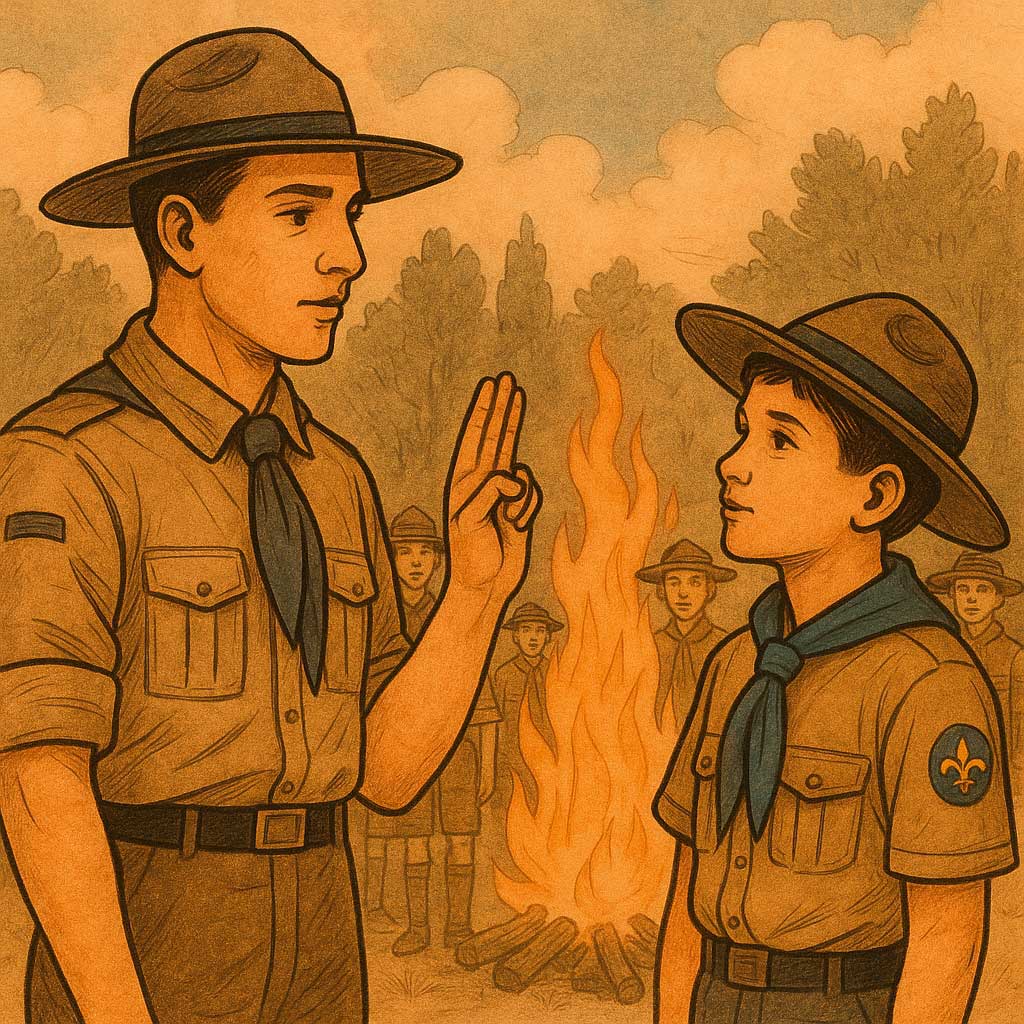 El fuego del compromiso: educación y fraternidad Juramento scout ante el fuego como acto de compromiso cívico y construcción moral