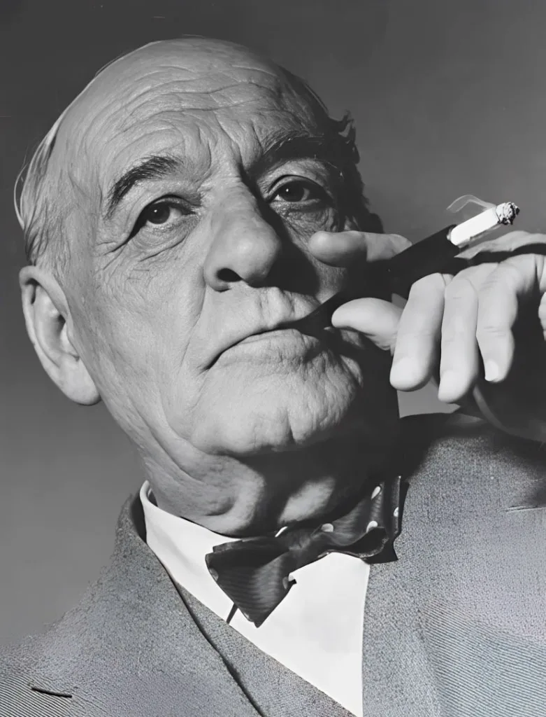 Retrato en blanco y negro de Ortega y Gasset fumando