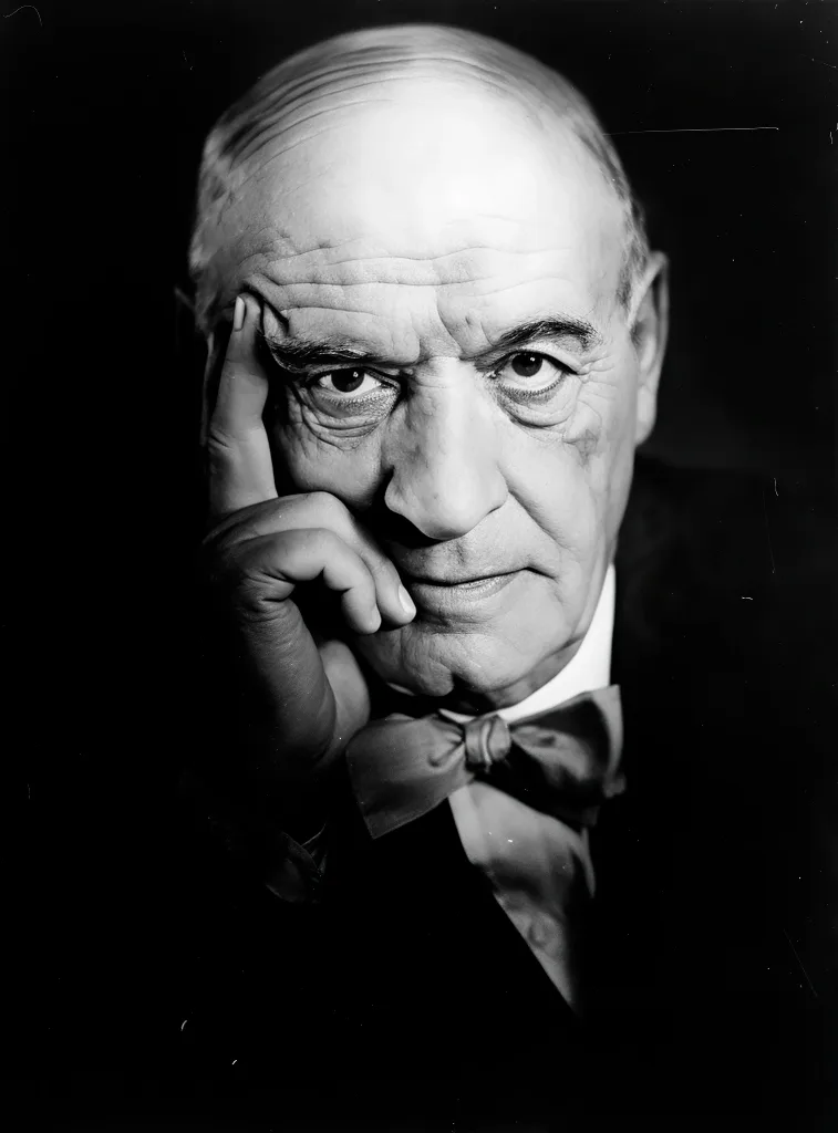 Primer plano de Ortega y Gasset con la mano en el rostro